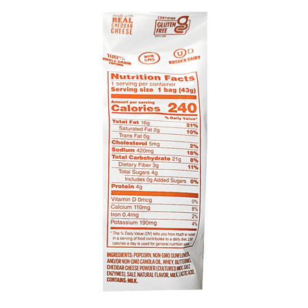 Angie's Boom Chicka Pop White Cheddar Popcorn - 1.5 oz. - All Travel Sizes