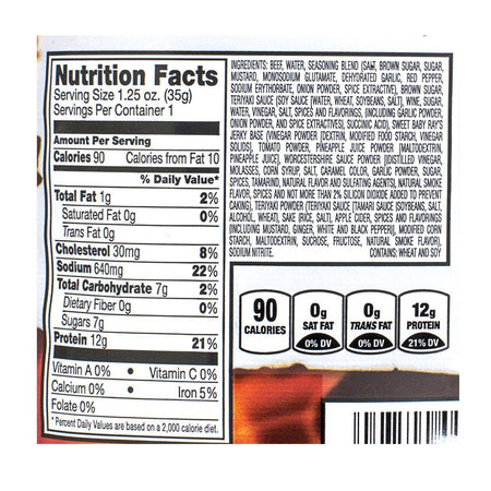 Bridgford Sweet Teriyaki Beef Jerky - 1.25 oz - All Travel Sizes