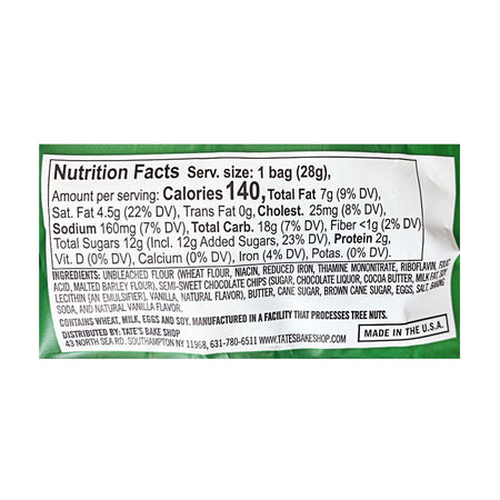 Tate's Bake Shop Itsy Bitsy Chocolate Chip Cookies - 1 oz. - All Travel Sizes