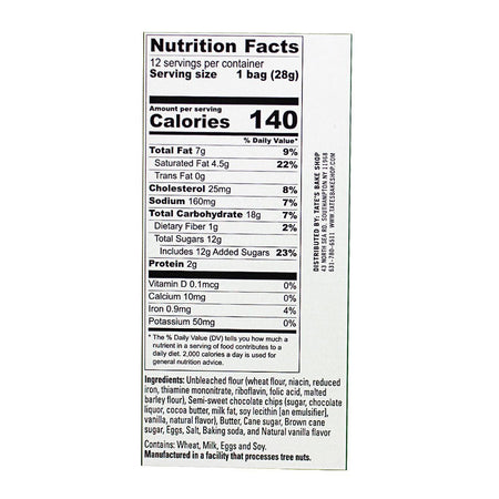 Tate's Bake Shop Itsy Bitsy Chocolate Chip Cookies - 1 oz. - All Travel Sizes