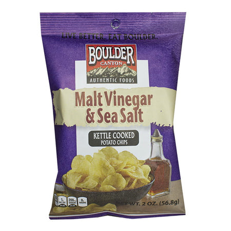Boulder Canyon Malt Vinegar & Sea Salt Potato Chips - 2 oz. - All Travel Sizes