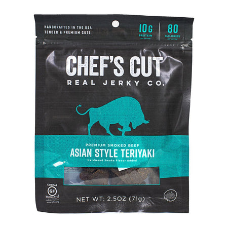 UNAVAILABLE - Chef's Cut Real Jerky Co. Smoked Beef Asian Style Teriyaki - 2.5 oz. - All Travel Sizes
