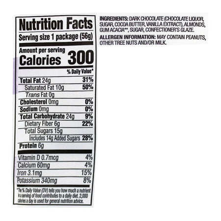 Orchard Valley Dark Chocolate Almonds - 2 oz. - All Travel Sizes