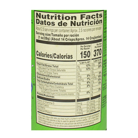 Pringles Sour Cream & Onion Potato Chips - 2.5 oz. - All Travel Sizes