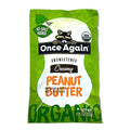 Once Again Unsweetened Organic Creamy Peanut Butter 1.15 oz - 10 Squeeze Packs - All Travel Sizes