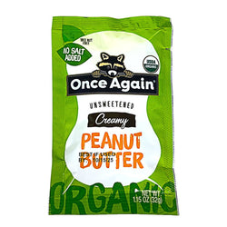 Once Again Unsweetened Organic Creamy Peanut Butter 1.15 oz- 10 Squeeze Packs