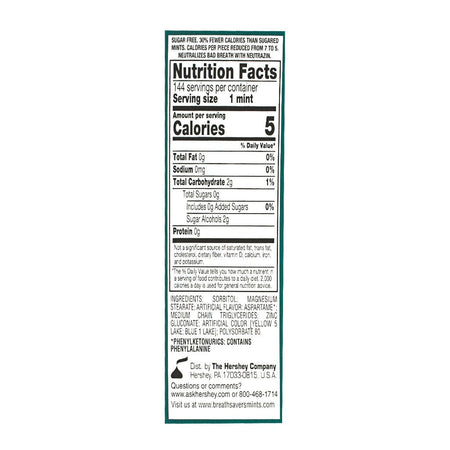 Breath Savers Wintergreen Sugar - Free Mints - Roll of 12 - All Travel Sizes