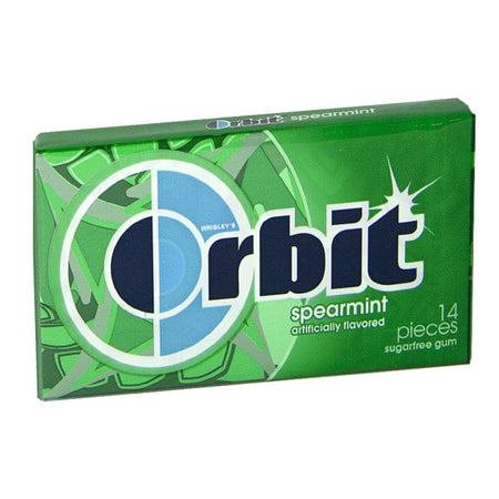 Orbit Spearmint Gum - 14 Pieces - All Travel Sizes