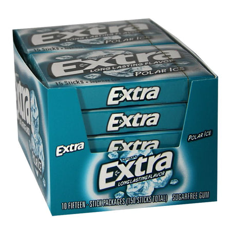 Wrigley's Extra Polar Ice Gum - 15 Sticks - All Travel Sizes