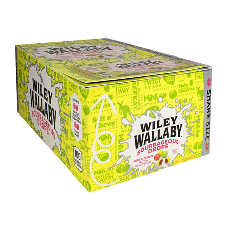 Wiley Wallaby Sourrageous Licorice Drops - 3 oz. - All Travel Sizes