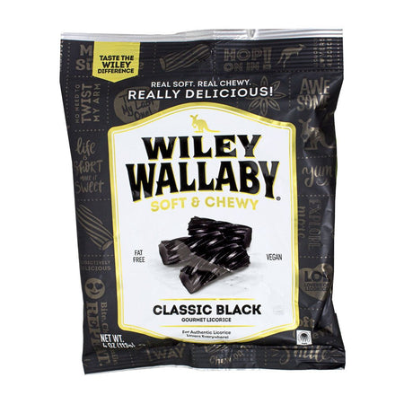 Wiley Wallaby Classic Black Licorice - 4 oz. - All Travel Sizes