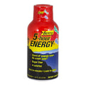 A bottle of 5-Hour Berry Energy Drink with red, yellow, and blue label colors.