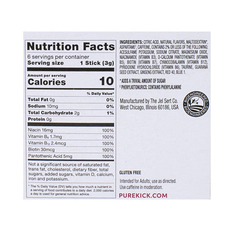 Pure Kick Energy Drink Mix Black Cherry Pomegranate Singles To Go - 6 ct. - All Travel Sizes