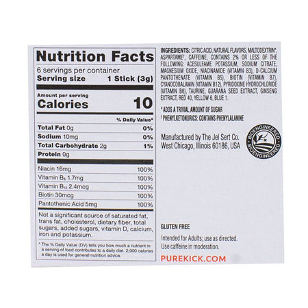 Pure Kick Energy Drink Mix Blood Orange Singles To Go - 6 ct. - All Travel Sizes