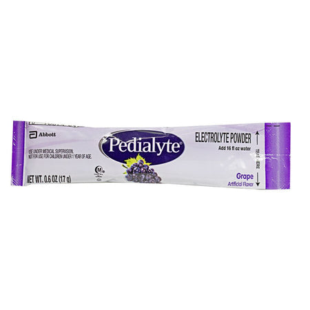 Pedialyte grape Powder, 0.6 oz. - Box of 6 - All Travel Sizes