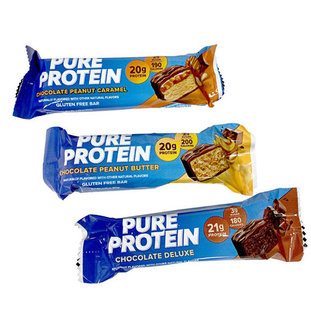 Pure Protein Bars Chocolate Variety Pack Gluten Free, High Protein, 1.76 oz. - All Travel Sizes