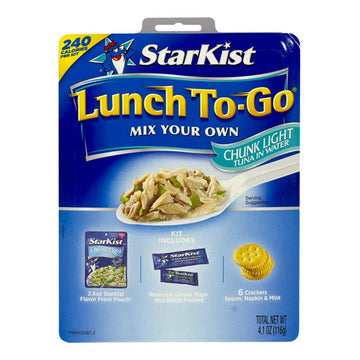 zzDISCONTINUED - Starkist Chunk Light Tuna Lunch To-Go Kit- 4.1 oz. plus Crackers & Mayo