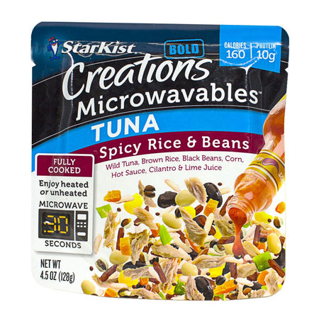 StarKist Creations Microwaveables Tuna Spicy Rice & Beans – 4.5 oz. - All Travel Sizes