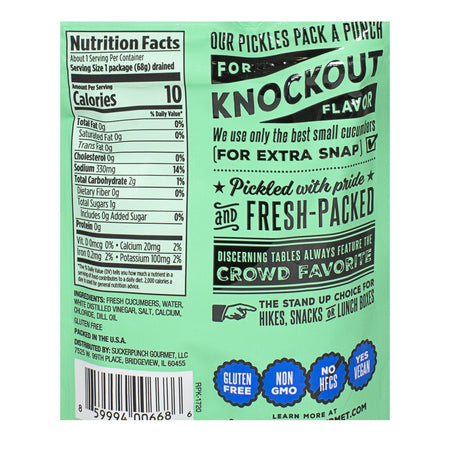 Suckerpunch Gourmet Dill Classic Pickle Chip Single Serve - 3.4 oz. - All Travel Sizes