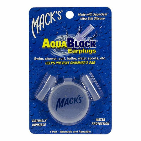 Mack's AquaBlock Clear Earplugs - 1 Pair - All Travel Sizes