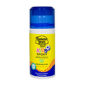 Banana Boat Kids Sport roll-on sunscreen bottle with SPF 60, predominantly yellow with blue lid and product details.