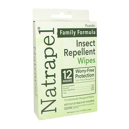 Natrapel 12 Hour Insect Repellent - One Individually Wrapped Wipe - All Travel Sizes