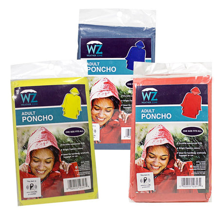 Weather Station Adult Poncho - Assorted Colors - All Travel Sizes