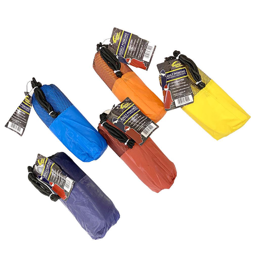 All Travel Sizes: Wholesale Weather Station Adult Poncho