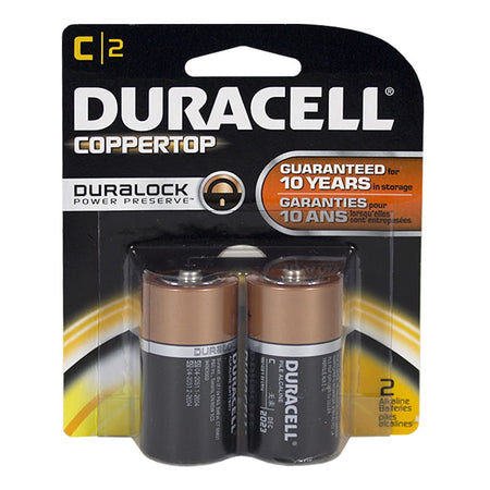 Duracell Coppertop C Batteries - Card of 2 - All Travel Sizes
