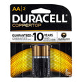 Duracell Coppertop AA Batteries - Card of 2 - All Travel Sizes