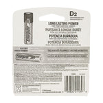 Energizer Max D Batteries - Card of 2