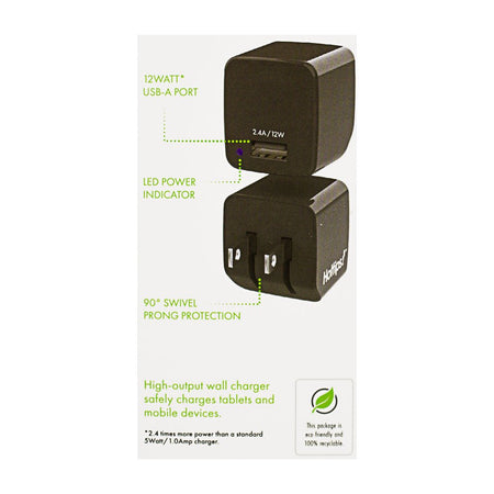 Hottips USB Wall Charger - 2.4 amp - All Travel Sizes