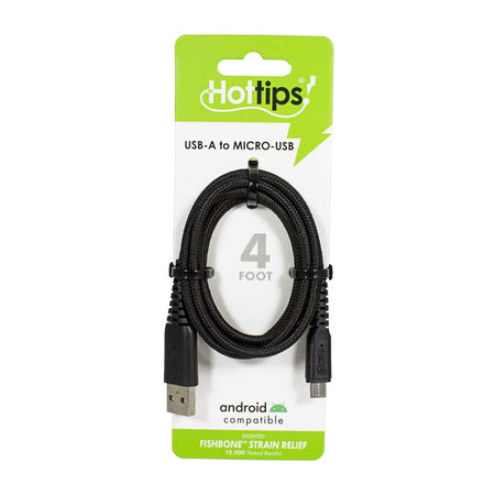 Hottips Elite Micro USB Charge & Sync Cable - 4 ft. - All Travel Sizes