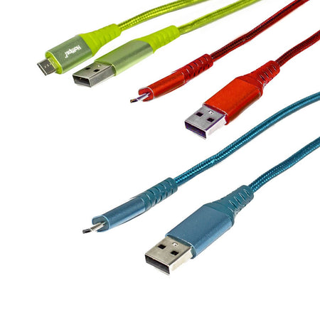 Hottips Braided Cable With Micro USB Connector - 10 ft. - All Travel Sizes