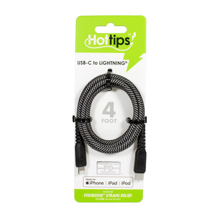 Hottips USB - C to Lightning Connector - 4 ft. - All Travel Sizes