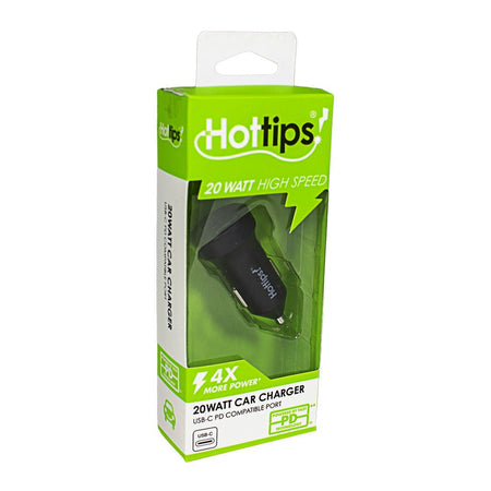 Hottips PD Car Charger - 20 W USB - C Port - All Travel Sizes