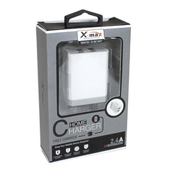 X-Max Dual USB Fast Wall Charger - 2.4 A