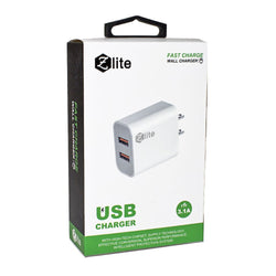Zlite Dual USB Fast Wall Charger - 3.1 A