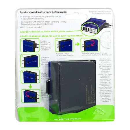 Travelsmart by Conair 4 USB A & C Worldwide Charger - All Travel Sizes