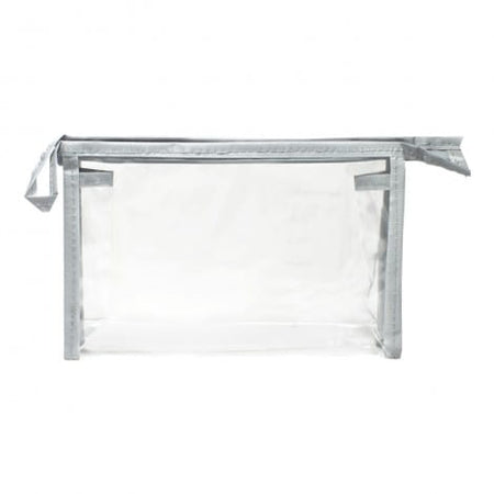 Clear Vinyl Gusseted Zippered Pouch - 8 in. x 5 in. x 2.4 in. - All Travel Sizes