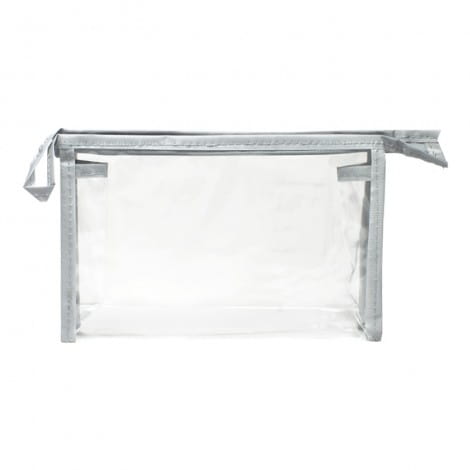 Clear Vinyl Gusseted Zippered Pouch - 8 in. x 5 in. x 2.4 in.