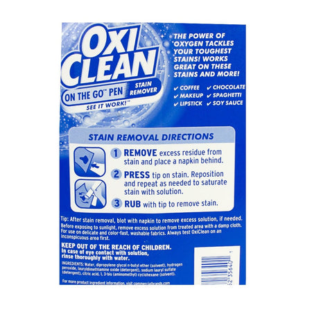 OxiClean On the Go Stain Remover Pen - 0.74 oz. - All Travel Sizes