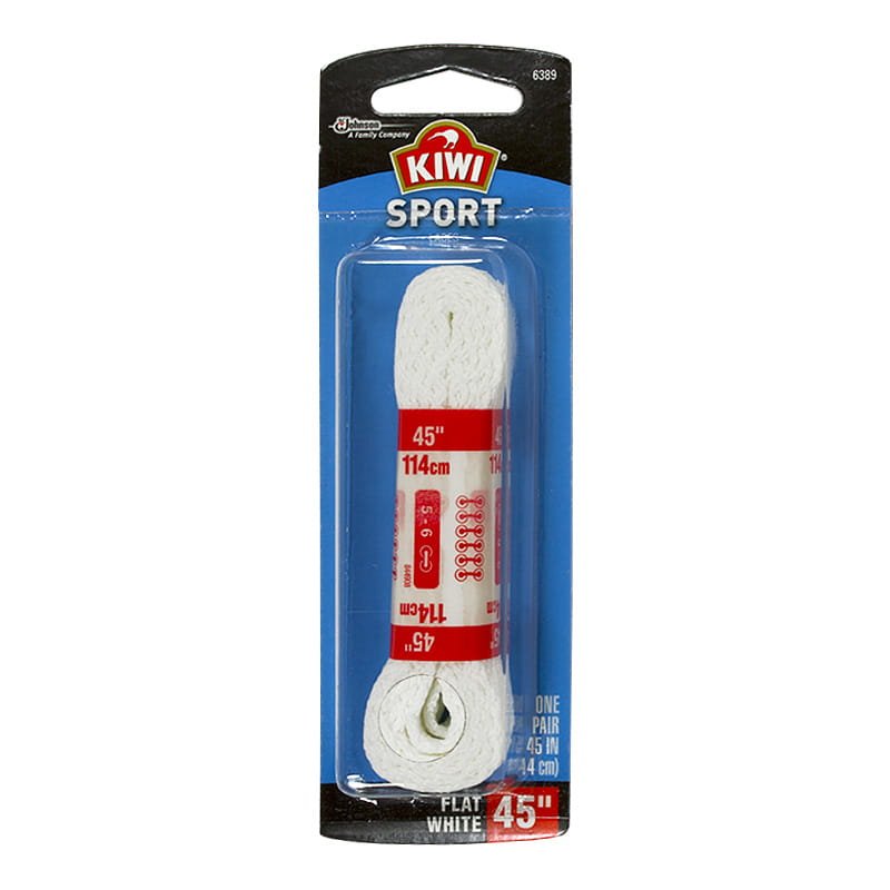 All Travel Sizes: Wholesale Kiwi Flat White Shoe Laces pair