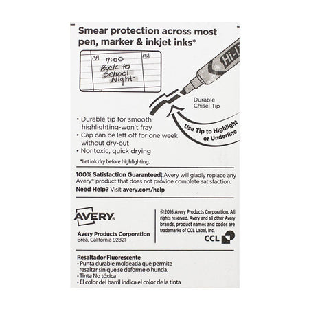 Avery Hi - Liter - Card of 2 - All Travel Sizes