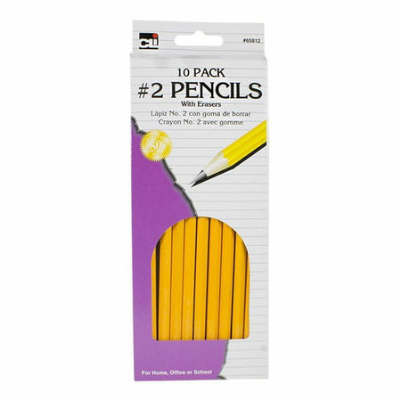 Pencils - Number 2 - Pack of 10 - All Travel Sizes