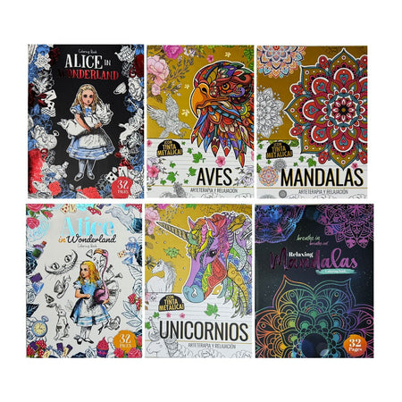 Adult Assorted Styles Coloring Books - All Travel Sizes