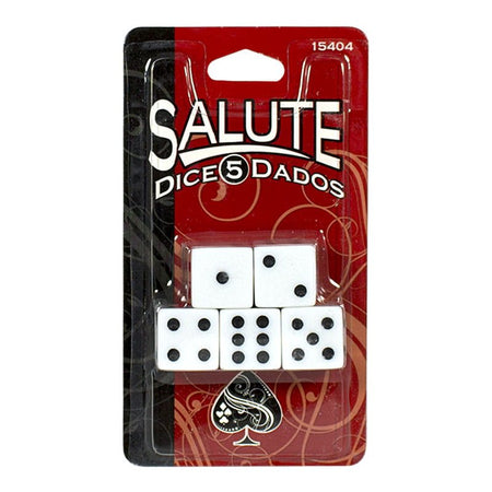 Salute Dice - Card of 5 - All Travel Sizes