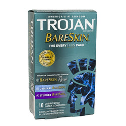 Trojan Bareskin Premium Thin Lubricated Condoms, 10ct