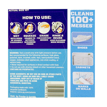 Mr. Clean Classic Magic Eraser - Box of 1 Pad - All Travel Sizes