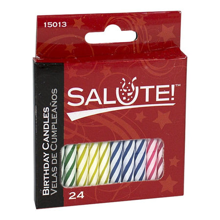 Salute Birthday Candles - Box of 24 - All Travel Sizes